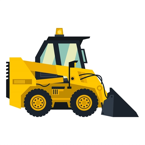 Construction Theme Loader Machine Transparent Sticker